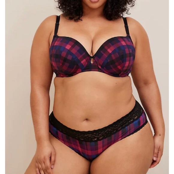 🆕 T-Shirt Lightly Lined Print 360° Back Smoothing™ Bra 40F NWT Torrid New! - Picture 3 of 4